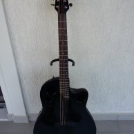 Ovation Acoustic-Electric Guitar in BLACK color (D. Mustaine)