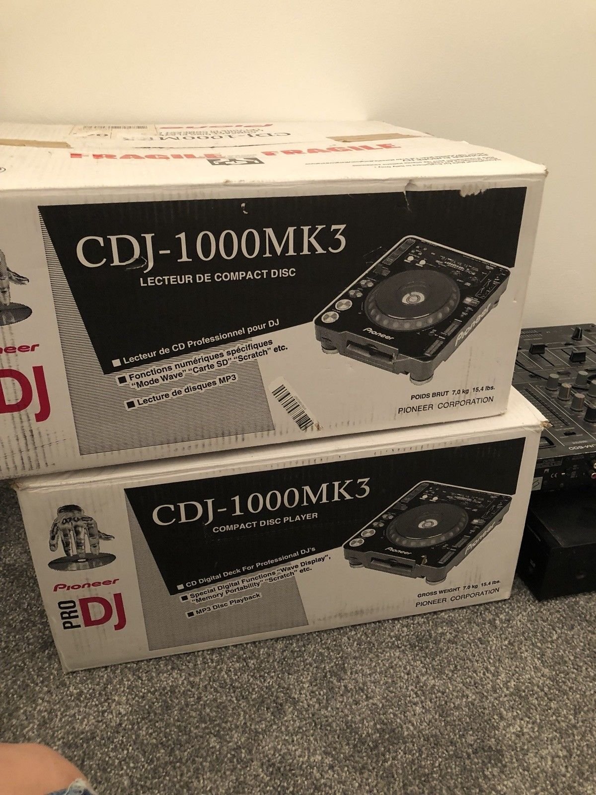 2x Pioneer Cdj 1000mk3 1x Djm 800 Mixer Dj op Eu